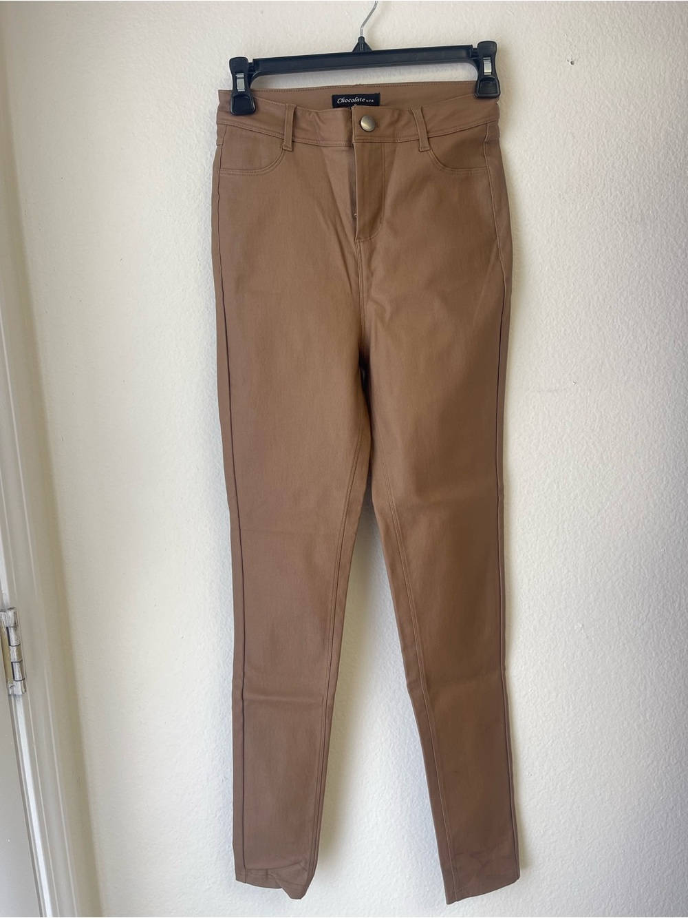 Chocolate Tan High-Rise Slim Pants